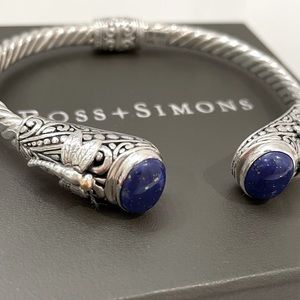 Lapis Bali-Style Dragonfly Cuff Bracelet